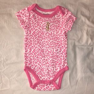Cheetah print juicy couture onesie 3/6 months